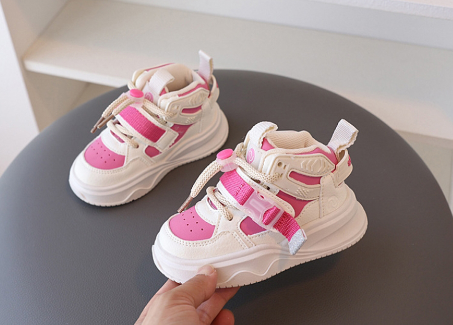 Children Sneakers Hi-top Girls Toddler Shoes Casual Board Shoes Boys High Top Basketball Shoes Sizes US5c-US12.5c