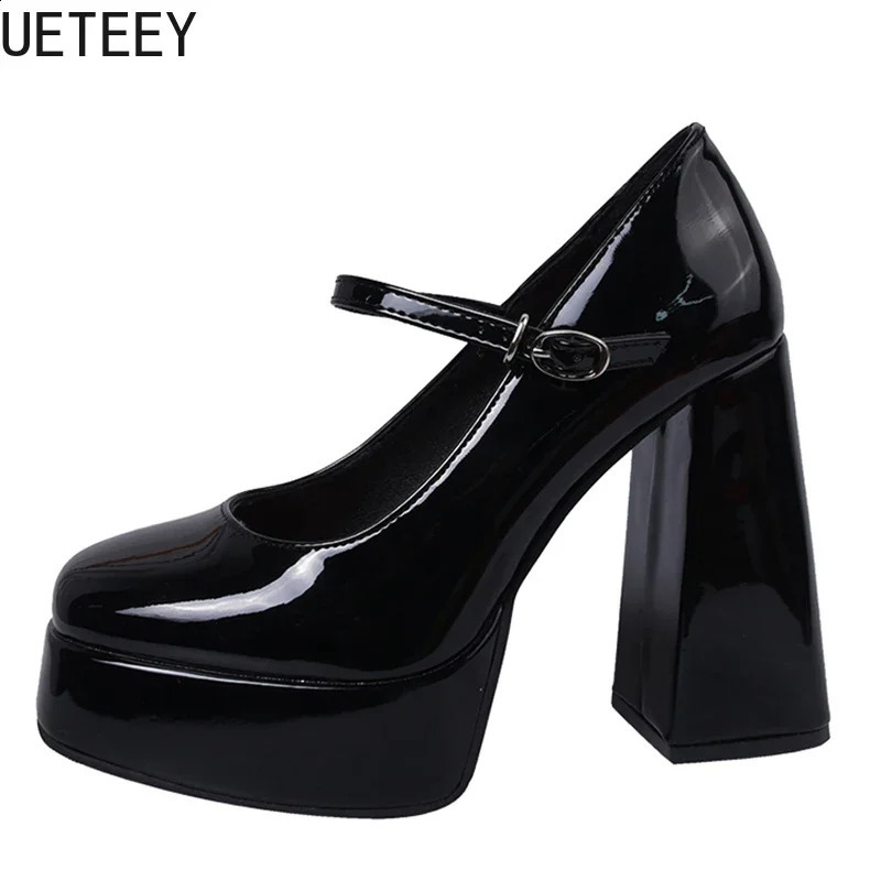 Platform Women Pumps Fashion Shallow Buckle Shoes 2025 Spring Autumn Wedding Party Shoes 241230