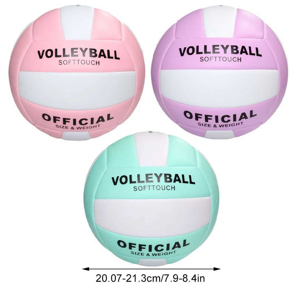 No. 5 Volleyball PVC Thickness 2.7mm Machine Sewn Macaron Special Ball School Entrance Examination Competition Beach VolleyballXJ241230
