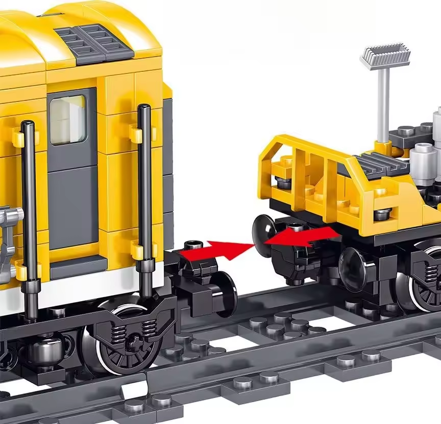 Technical City Series Rail Maintenance Train RC Electric Power Function Motor Tracks Set Building Blocks Toys for Boys MOC Gift Y241230