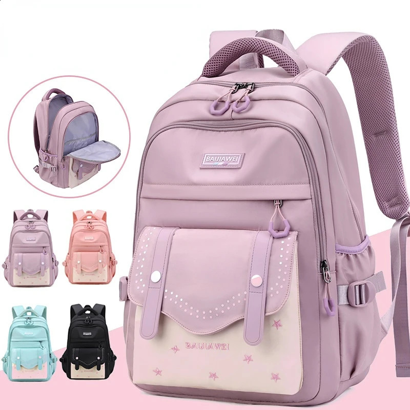 Korean Style Daily Backpack For Women Packsack Waterproof nylon Fabric Travel Backpacks Girls School Bag Teenagers Casual Bags 241230