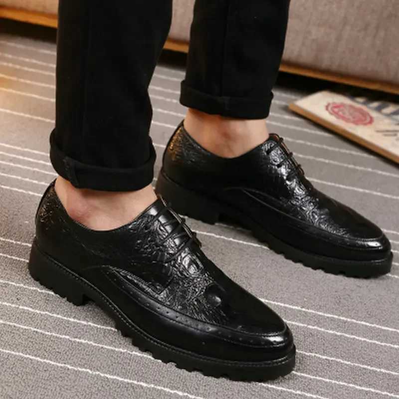 New Fashion Designer Luxury Men Formal Leather shoes Men Dress Shoe Pointed Oxfords Shoes loafers driving shoes ch65XJ241230