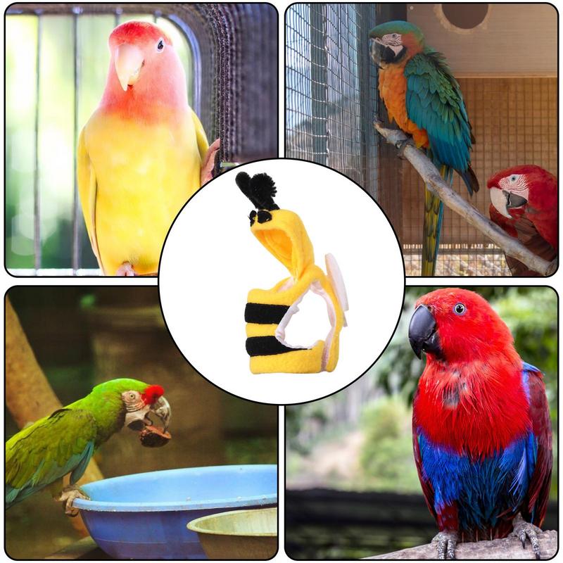 Bird Clothes Parrot Bee Costume Pet Small Animals Clothes Bee Shaped Hoodie Soft Skin Friendly Pet Bird Suit For Parrots Budgie