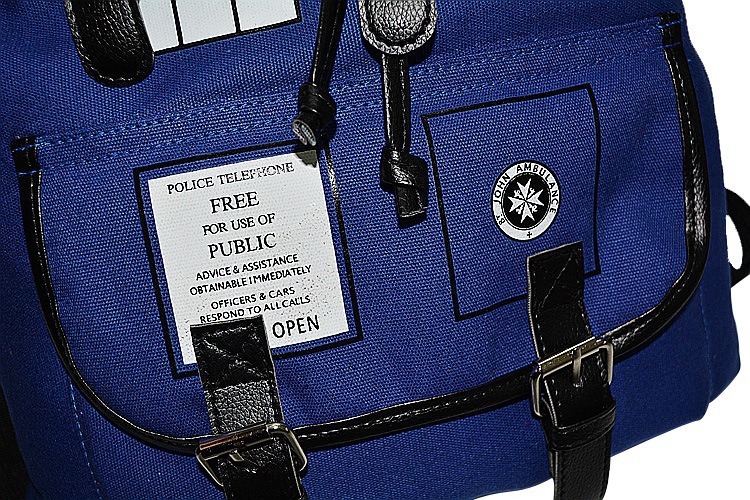 Backpack, Doctor Mysterious School Bag, Washed Canvas, Men's and Women's High Quality Strap Backpack