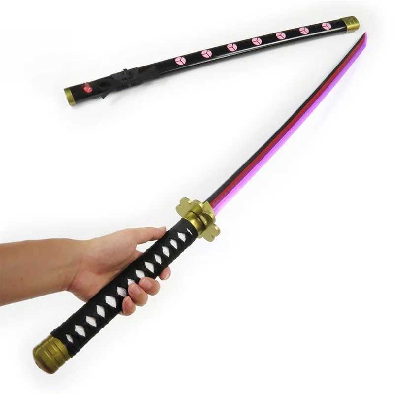 72/104cm Roronoa Zoro Katana glowing LED lightsaber animation Zoro role-playing prop life size Japanese Katana Sarai Sabre childrens toy Y241230