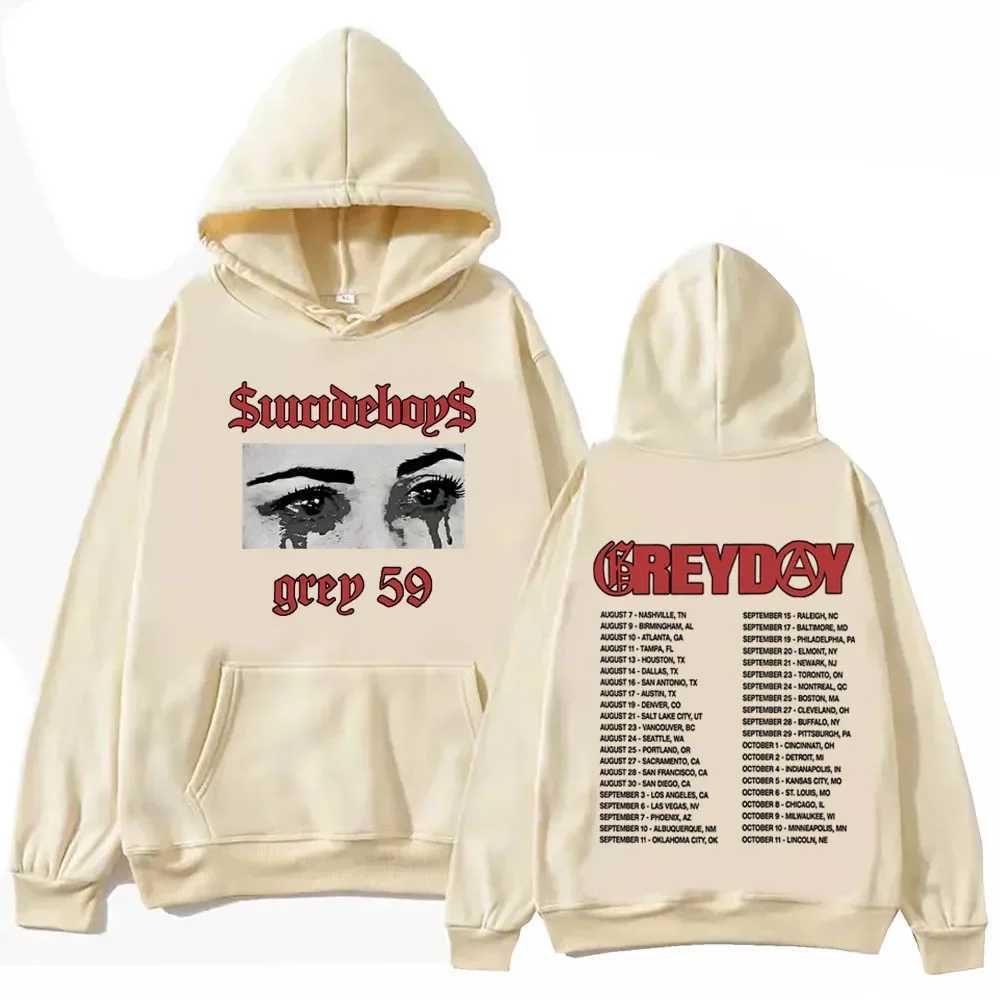 Suicide Boy G-59 Grey Hoodie Harajuku Hip Hop Rap Top Sweatshirt Fan Gift W241230