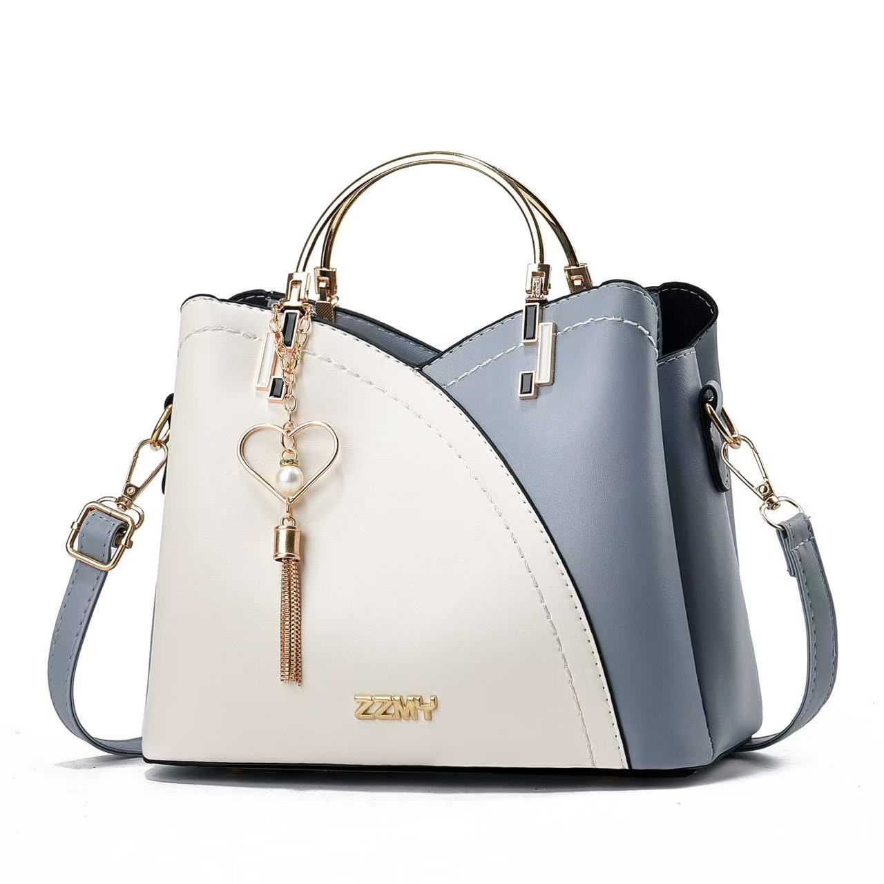 Women's Autumn Winter Litchi Pattern Crossbody Shoulder Bag with Adjustable Strap