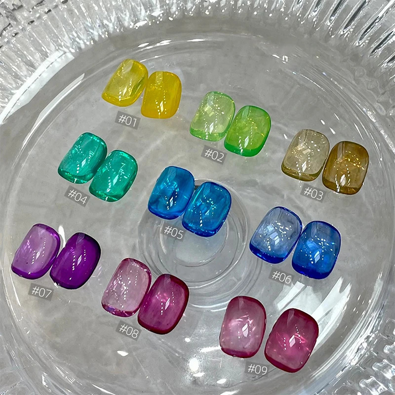 9-color nail paint gel durable pattern gel nail polish cream texture color paint glue immersion solid ergonomic consumer goods 241230