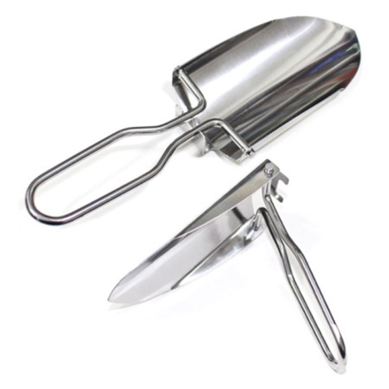 Outdoor Stainless Steel Folding Garden Shovel Mini Portable Camping Snow Shovel