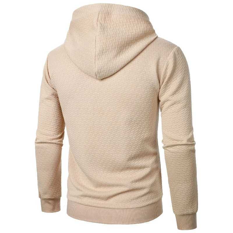 New Jacquard Outdoor Sweatshirt Solid Color Fitness Sports Rally Leisure and Fashion Retro Leisure Fully Matched Hoodie W241230