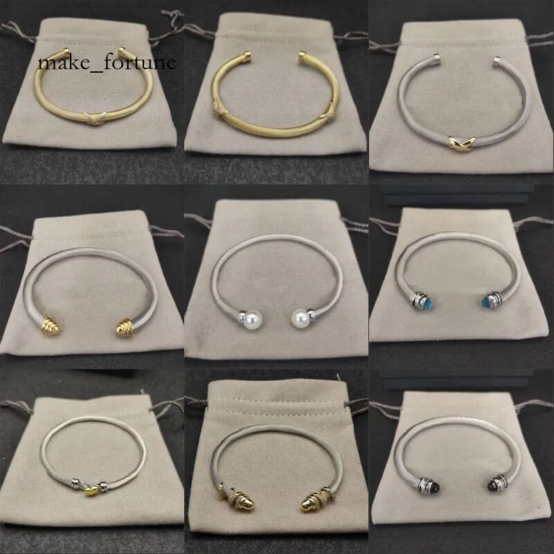 Charm Bracelet Cuff Diamonds Luxury Designer Bracelet Simple Jewlery Designer For Women Twisted Wire No Fade Pearl Cable Bracelet Popular David Yerman Bracelet 994