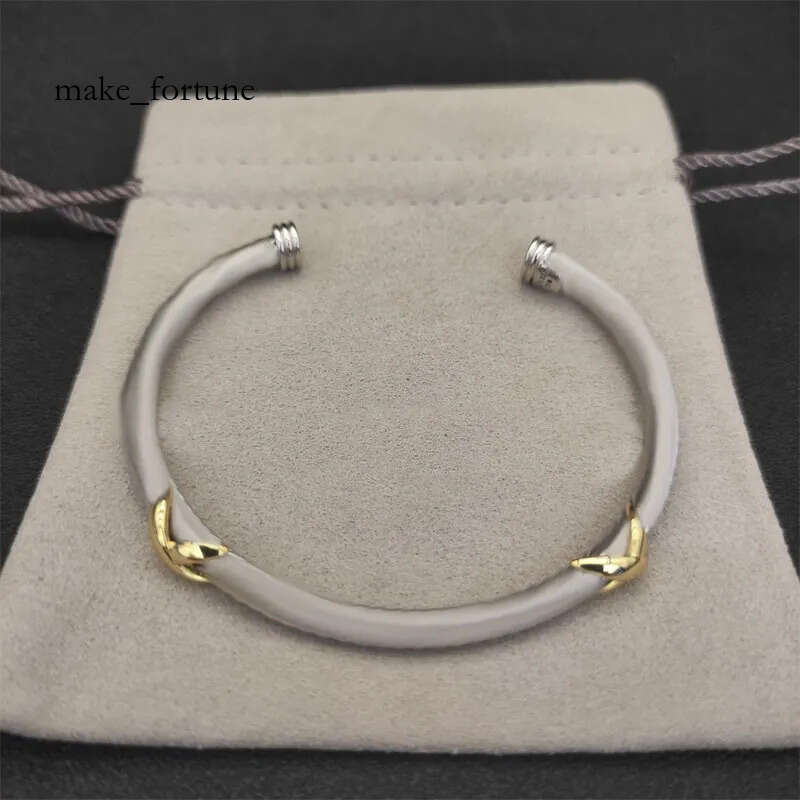 Charm Bracelet Cuff Diamonds Luxury Designer Bracelet Simple Jewlery Designer For Women Twisted Wire No Fade Pearl Cable Bracelet Popular David Yerman Bracelet 45A