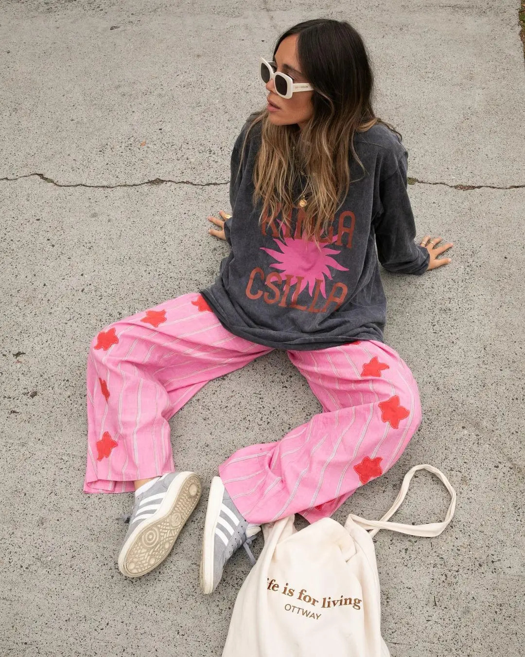 Harajuku Gothic Graphic T Shirts Autumn Streetwear Oversized Heavy Wash Long Sleeves Clothes Grunge Y2k Tops Goth Women Clothing 241224