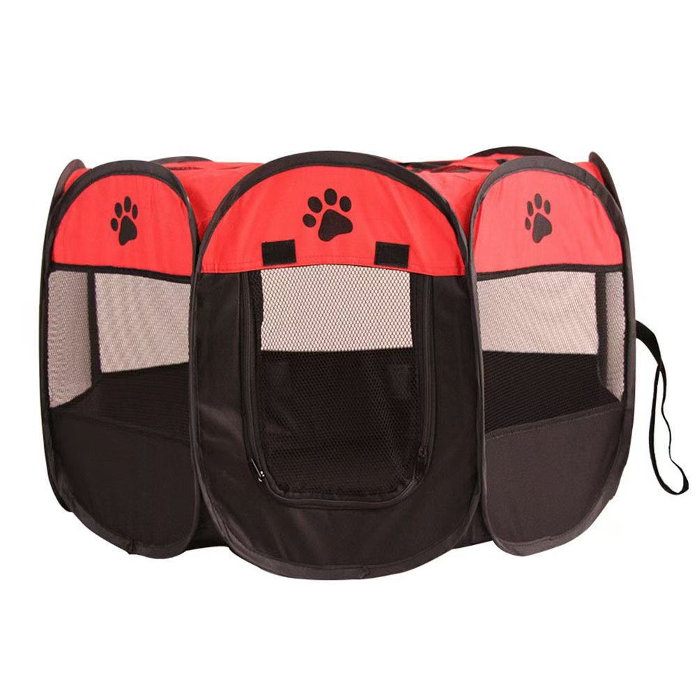 Dog Fence, Cat Fence - Foldable Pet Game Fence with Portable Box, Portable Pet Tent Suitable for Indoor/Outdoor Use | Waterproof | Detachable Sunshade