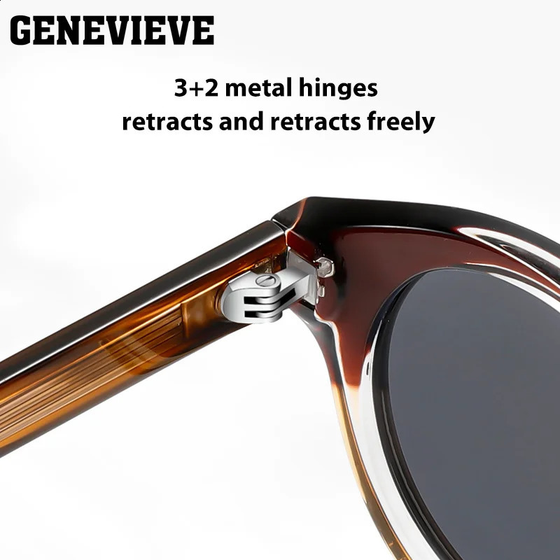 GENEVIEVE Fashion Personalised Womens Sunglasses Round Frame Mens Sunglasses Customisable Prescription S31125 241230