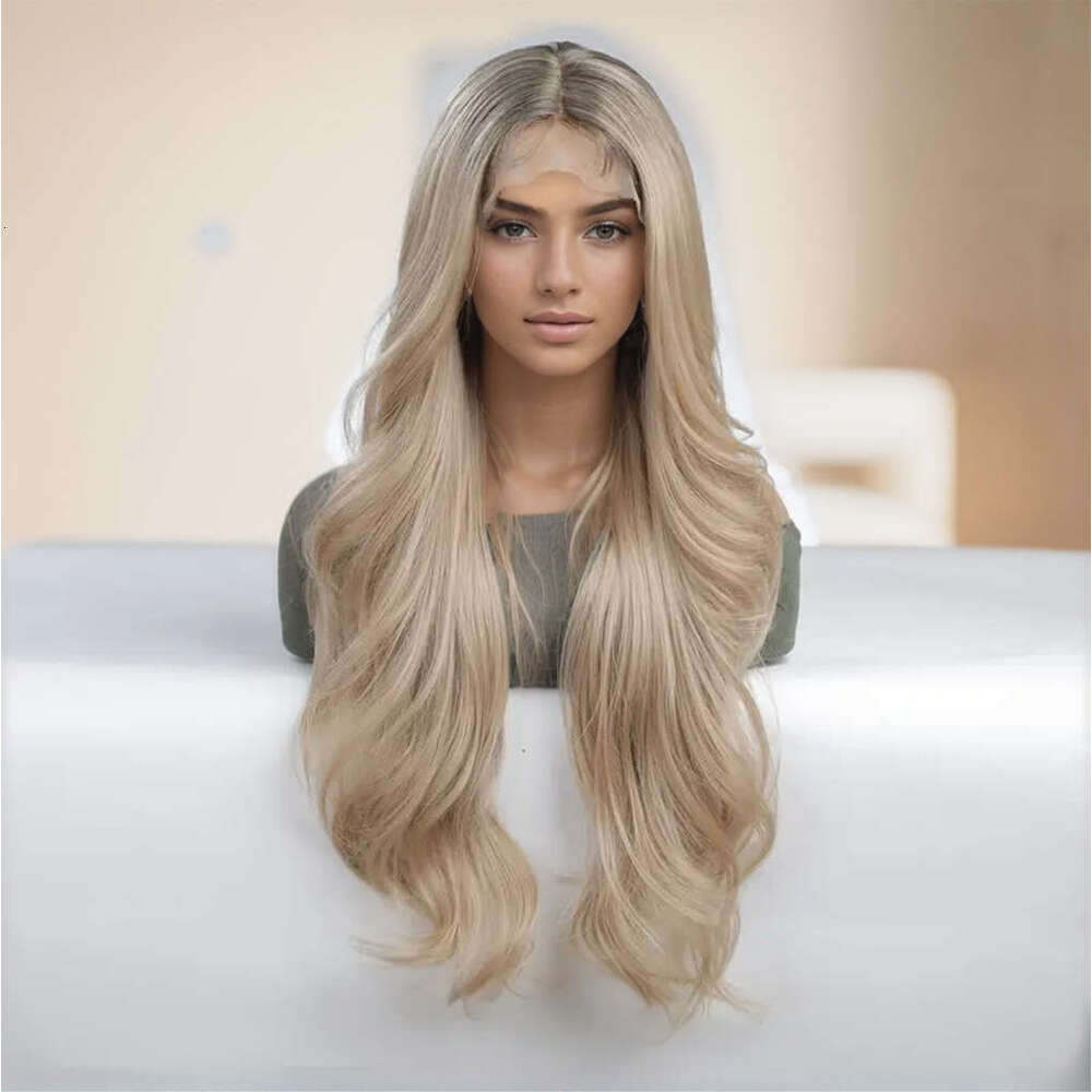 Lace Front Wig Cover T Shape Long Wave 13 * 4 T-Shaped Lace Synthetic Fiber Headband Wig T Part Wig Kq2 Kq2
