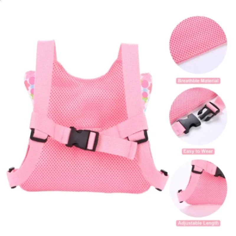Childrens Anti Loss Bags Belt with Traction Rope Baby Bags Toddlers Leash Anti Lost Wrist Link Walking Safety Backpack Pink 241230