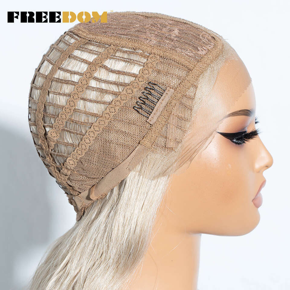 Straight Synthetic Front Wigs For Women 30 Inch Long Ombre Brown Blue Blonde Lace Easy Wear Cosplay Wig