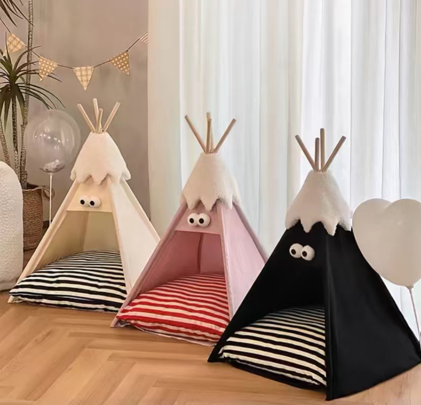 Cat tent Cat Kennel Dog kennel all year round Warm semi-enclosed cat house pet bed in winter