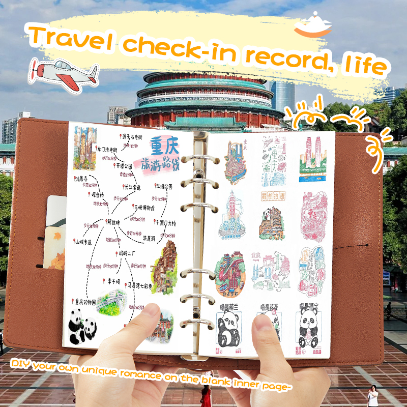 Organize Your Thoughts with This Spacious Horizontal Loose-Leaf Flip Notebook in Square Shape