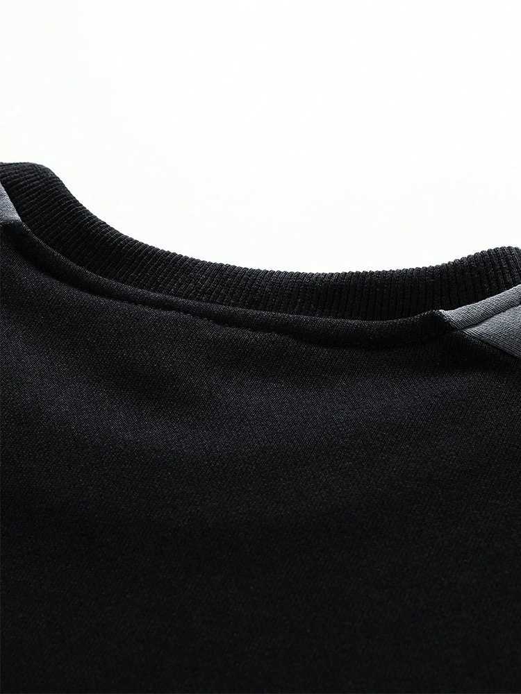 Mens Raglan sleeve fashion comparison round neck sweater suitable for autumn and winter W241230