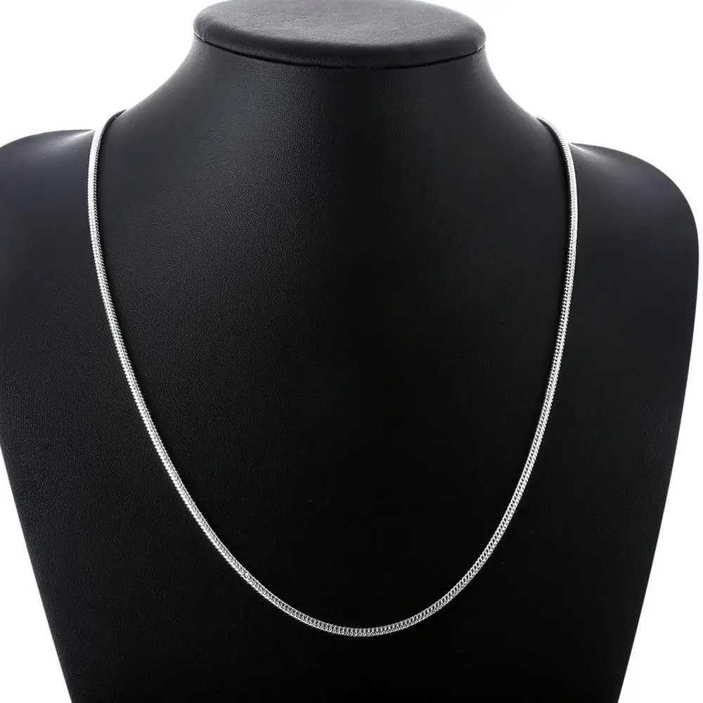 Hot selling 20-60cm 925 sterling silver 3mm snake chain necklace for men and women wedding engagement jewelry cute charm bracelet W241230