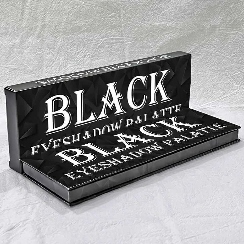 12 Colors Black Eyeshadow Palette Glitter Brown Neutral Dark Smokey Eyeshadow Palettes For Halloween Gothic Punk Style MakeupXJ241230