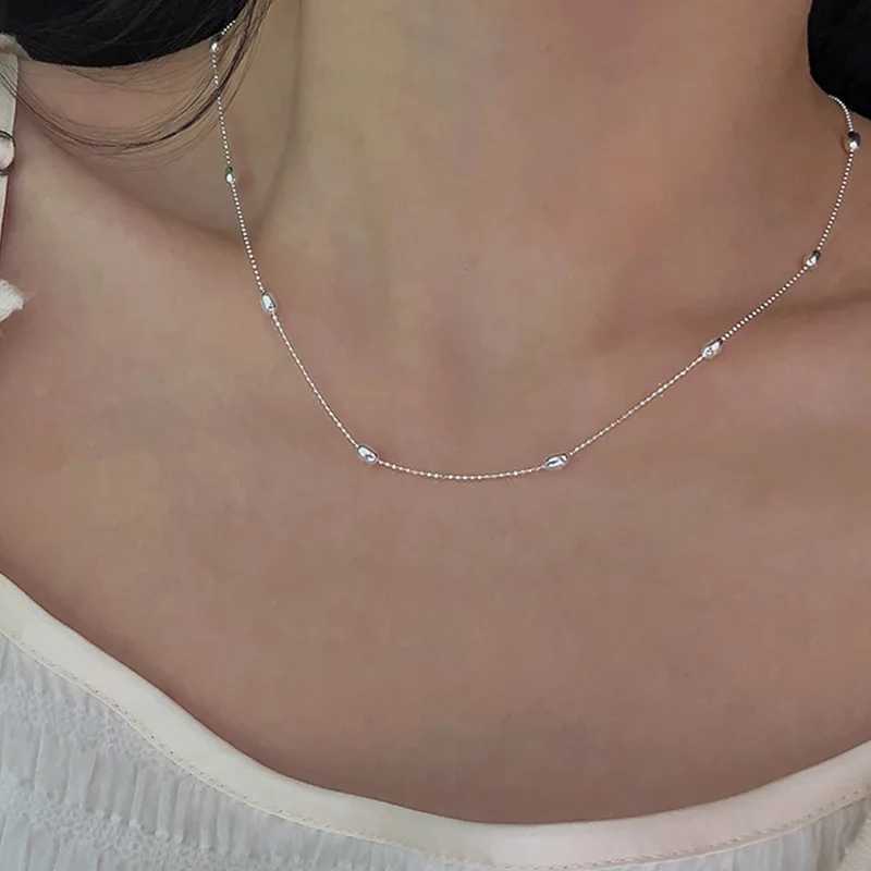 925 pure silver bead necklace suitable for women stylish and elegant Kravik chain womens jewelry gift accessories W241230