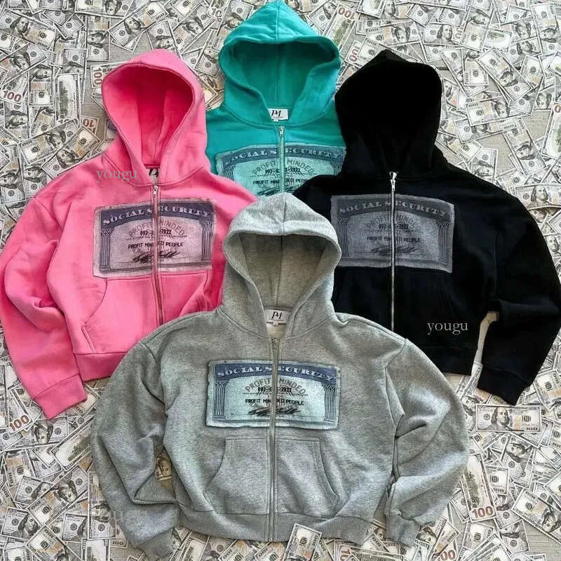 Y2k Zip Up Hoodie INS Vintage Haruku Printing Hip Hop Streetwear Men Women Casual Gothic Oversized Hoodie Fashion Sweatshirt 240730