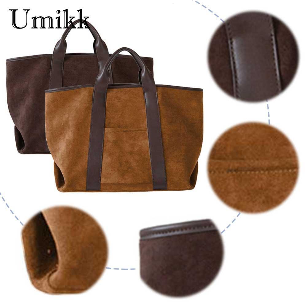 Tote For Women Large Capacity Shoulder Suede Vintage Winter Handbag Simple Commute Shopping Bag