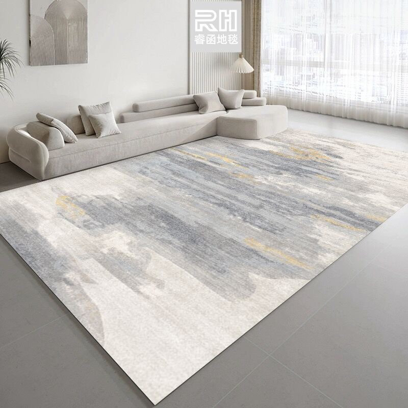 3360-265-36.88-GZX-Minimalist Solid Color Carpet Living Room Sofa Large Area Decorative Rug Bedroom Lines Polyester Thickened Furry Home Floor Mats