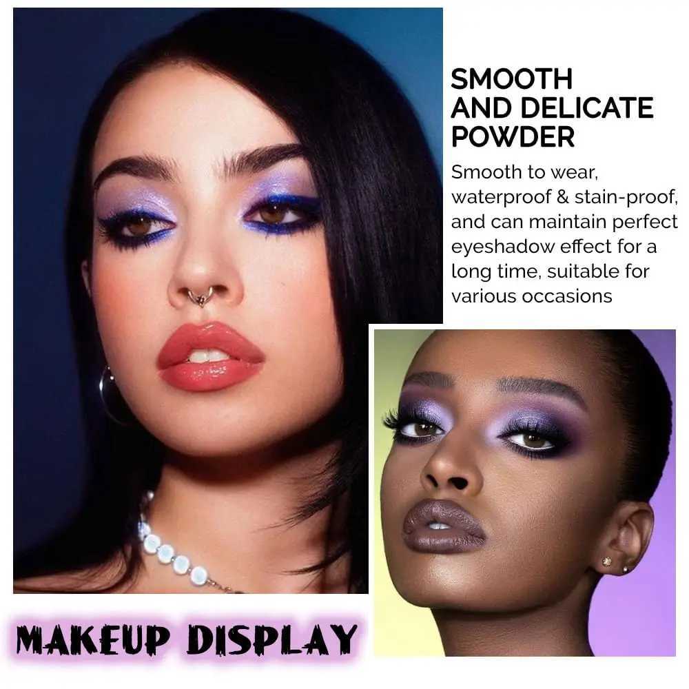 9 Color Eyeshadow Palette Matte Shimmer Glitter Purple Gray Smoky Style Cosplay Music Festival Makeup for a Glamorous LookXJ241230