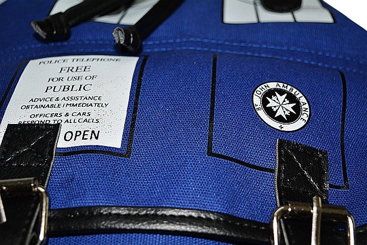 Backpack, Doctor Mysterious School Bag, Washed Canvas, Men's and Women's High Quality Strap Backpack