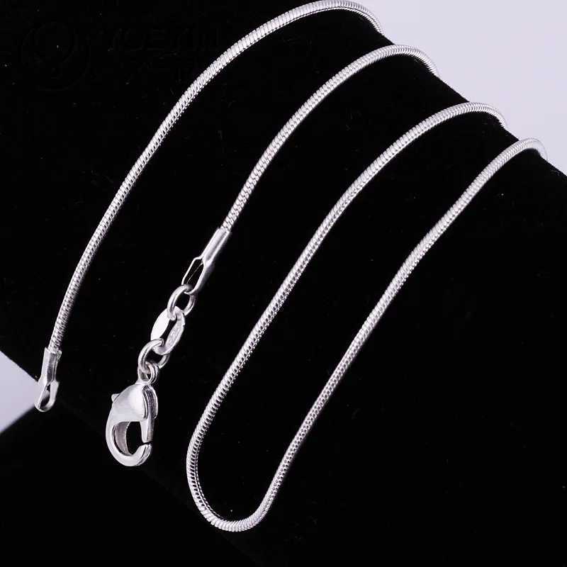 925 sterling silver 16/18/20/22/24/26/28/30 inches 1-3mm snake chain necklace mens fashion silver jewelry gift wholesale W241230