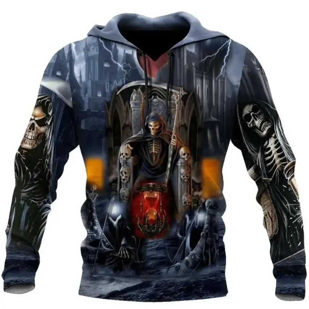 Retro Skull 3D Printed Hoodie Mens/Womens Casual Fashion Hoodie Childrens Pullover Sweater Extra Large Unisex Mens Coat W241230