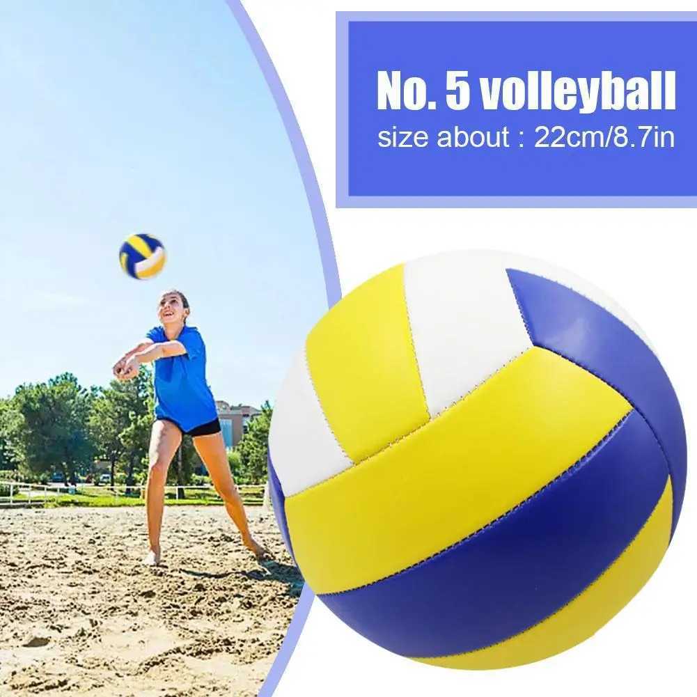 Size 5 Standard Volleyball Blue White Yellow PU Soft Inflatable Waterproof Volleyball Inside Outdoor Beach School Practice BallXJ241230
