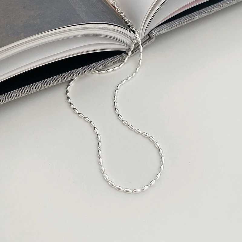 925 sterling silver necklace with simple geometric beads sparkling and exquisite suitable for female fashion jewelers W241230