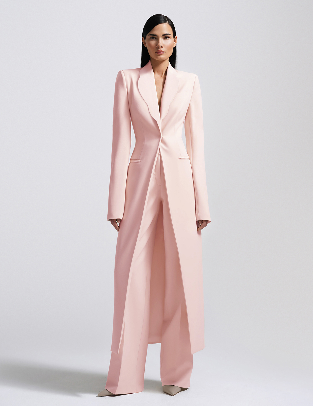 Candy Color Women Long Blazer Sets Slim Fit One Button Prom Birthday Party Formal Wear Custom Made Outfit Jacket 2 Pieces