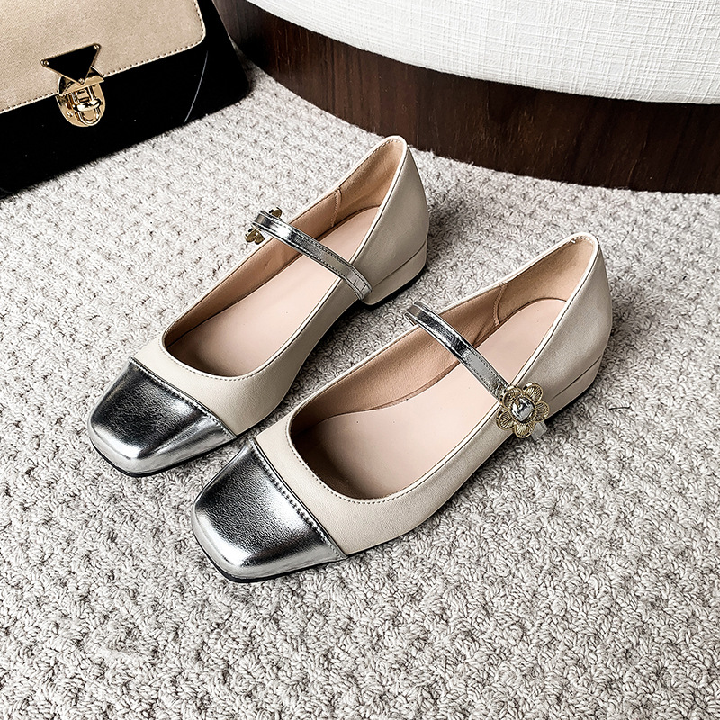 Women Dress Shoes Fashion High Heel Versatile Soft Plus Size Shallow Triple Black Beige fashion