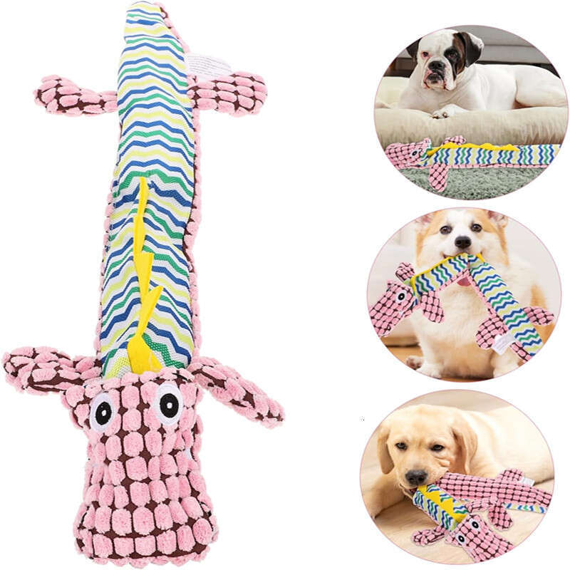 DHPET Plush Dog Toy Squeaky Cute Stuffed Animal Toy for Small Medium Dogs Teething Chew Toy for Puppy Interactive Playmate Reduces Anxiety Durable
