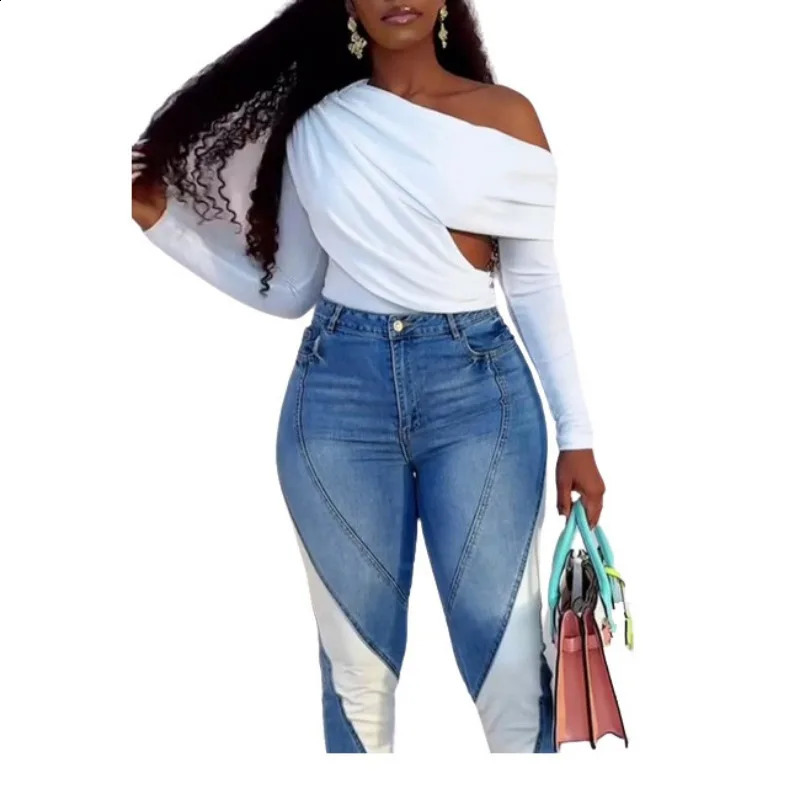 Elegantly Corseted Top Women Long Sleeves Irregular Hollow Out T Shirt Spring Fashion Skew Sleeves Slim Tees Y2k Woman Clothing 241224