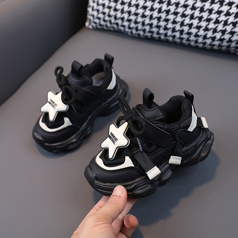 2025 Kids Sport Shoes Fashion Cross-tied Mesh Toddler Boys Sneakers Spring Autumn Kidsnest Children Girls Outdoor Running Shoes Sizes US5C-US12.5C