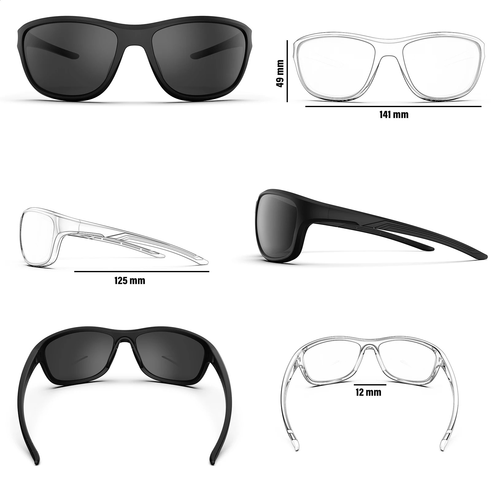 Suukaa Professional Fishing Sunglasses Men Polarized Glasses UV400 Outdoor Sports Goggles Cycling Eyewear 241230