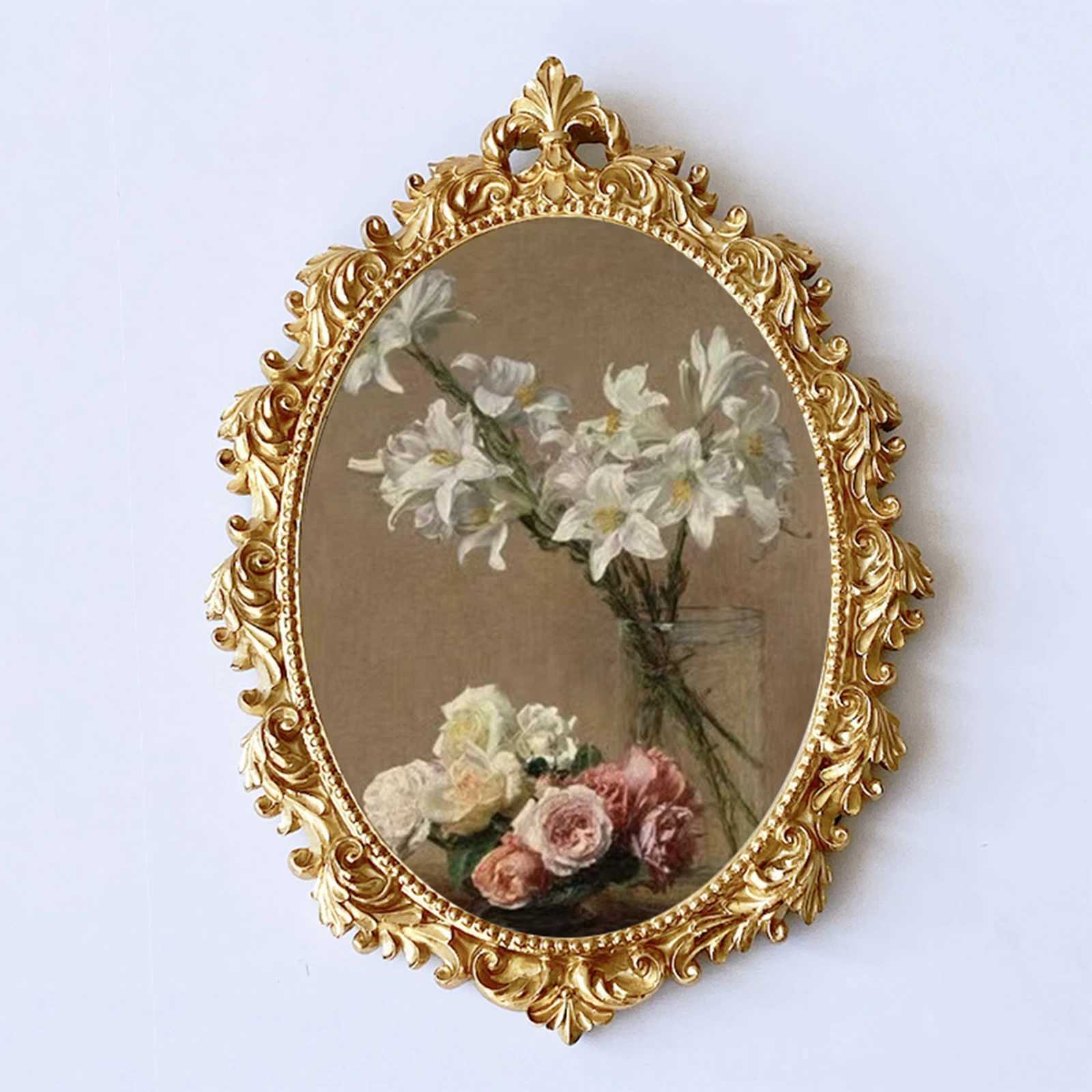 Frames Photo Antique floral embossed Baroque style photo frame used for home office living room decoration CL241231 H260306