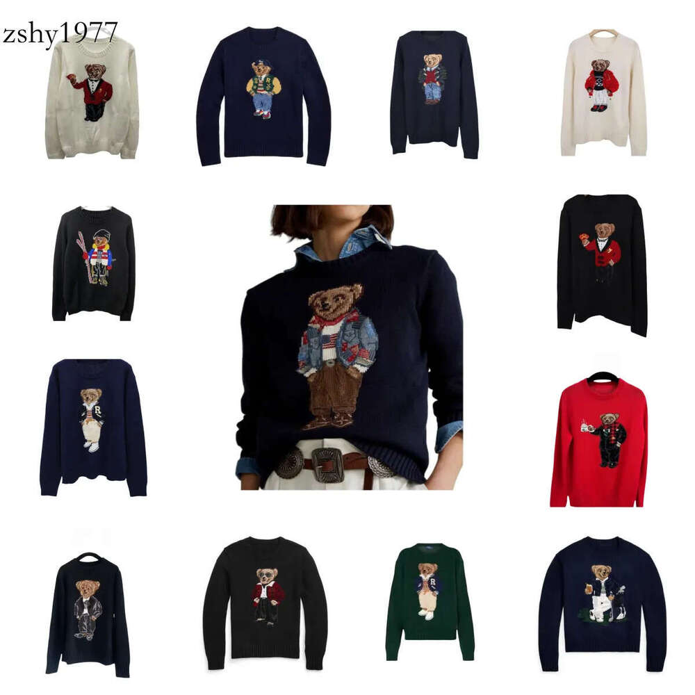 Winter Ready Mens Sweater with Eye Catching Graphic Comfortable Pullover Cozy Crew Neck Knit Bold Bear Design Unique