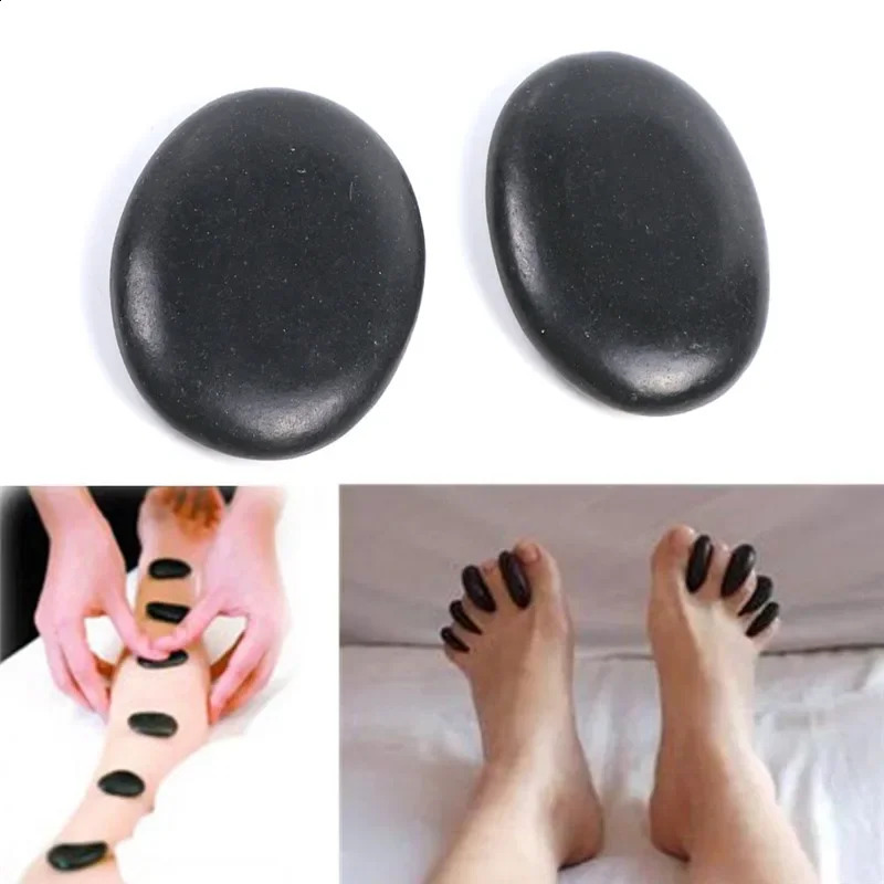 7Pcs Beauty Stones Massage Spa Rock Basalt Stone Lava Natural Energy Massage Stone Healthy Beauty Tool 241230
