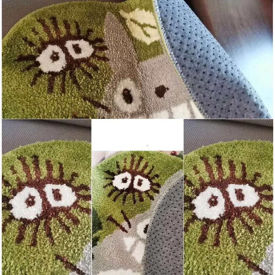 My Anime Neighbor Totoros Carpet Shaggy Smile Cat Bus Plush Non Slip Mat Doormat Rug Handmade Rugs Or S