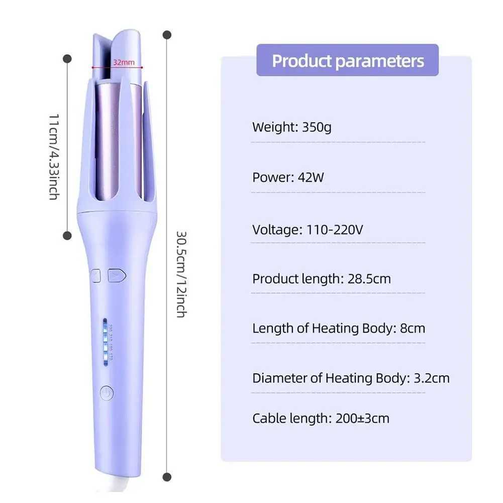 Automatic Curling Iron 32mm Large Roller Anionic Ceramic Curler 4-speed Adjustable Fast Heating Fashionable Styling Tool Simple W241231