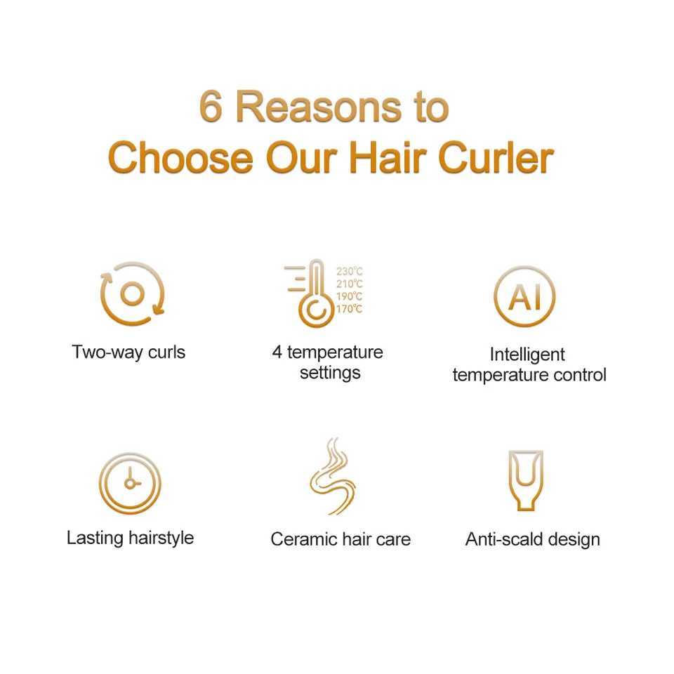 Automatic Rotating Ceramic Curler Automatic Curling Iron Styling Tool Hair Iron Curling Rod Air Rotating Curler W241231