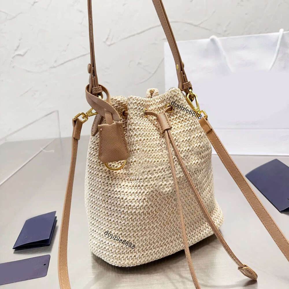 Bucket Straw Bags Designer Brand Bag Totes Luxury Cross Body Handbag Fashion Shoulder High Quality Bag Women Letter Purse Phone Wallet String Plain messenger bag